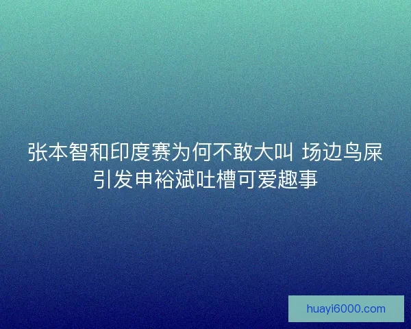 张本智和印度赛为何不敢大叫 场边鸟屎引发申裕斌吐槽可爱趣事